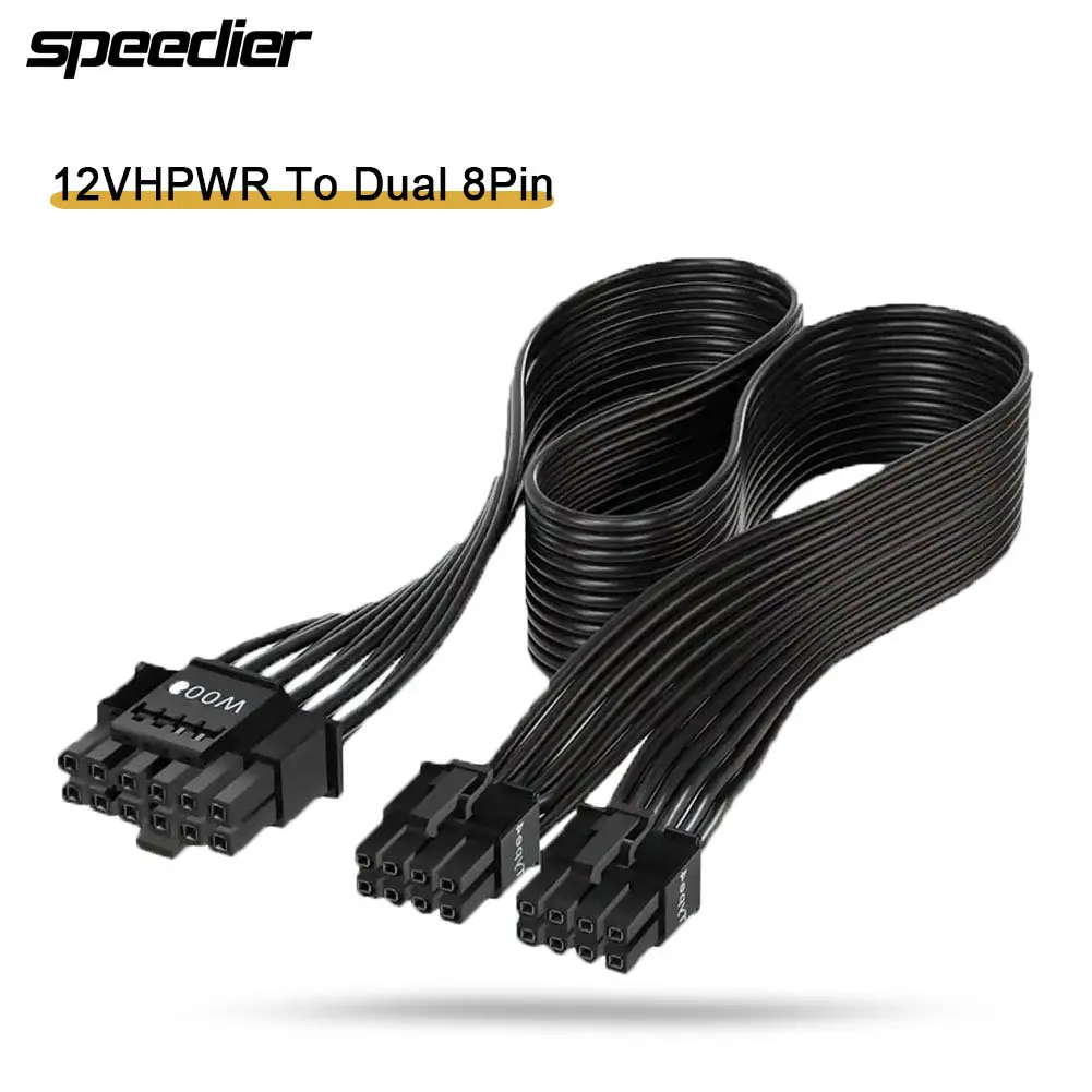 Dual 8Pin To 16Pin 12Vhpwr Cable - Kabel Modular Daya 12VHPWR ATX3.0 PCI-E