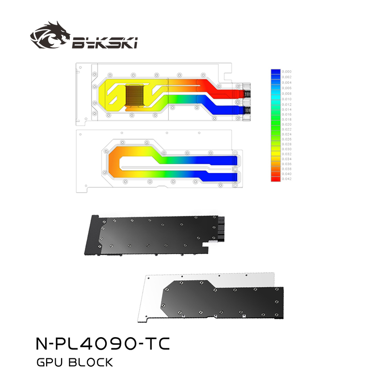 Rtx 4090 Water Block - Bykski N-PL4090-TC GPU Active Backplate Block