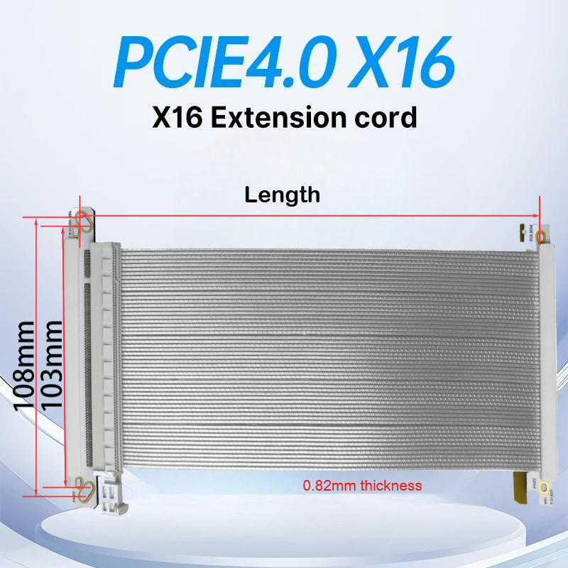 Itx Gpu Riser Pcie 4.0 16X - ADT-Link PCI-E x16 4.0 Kabel Riser