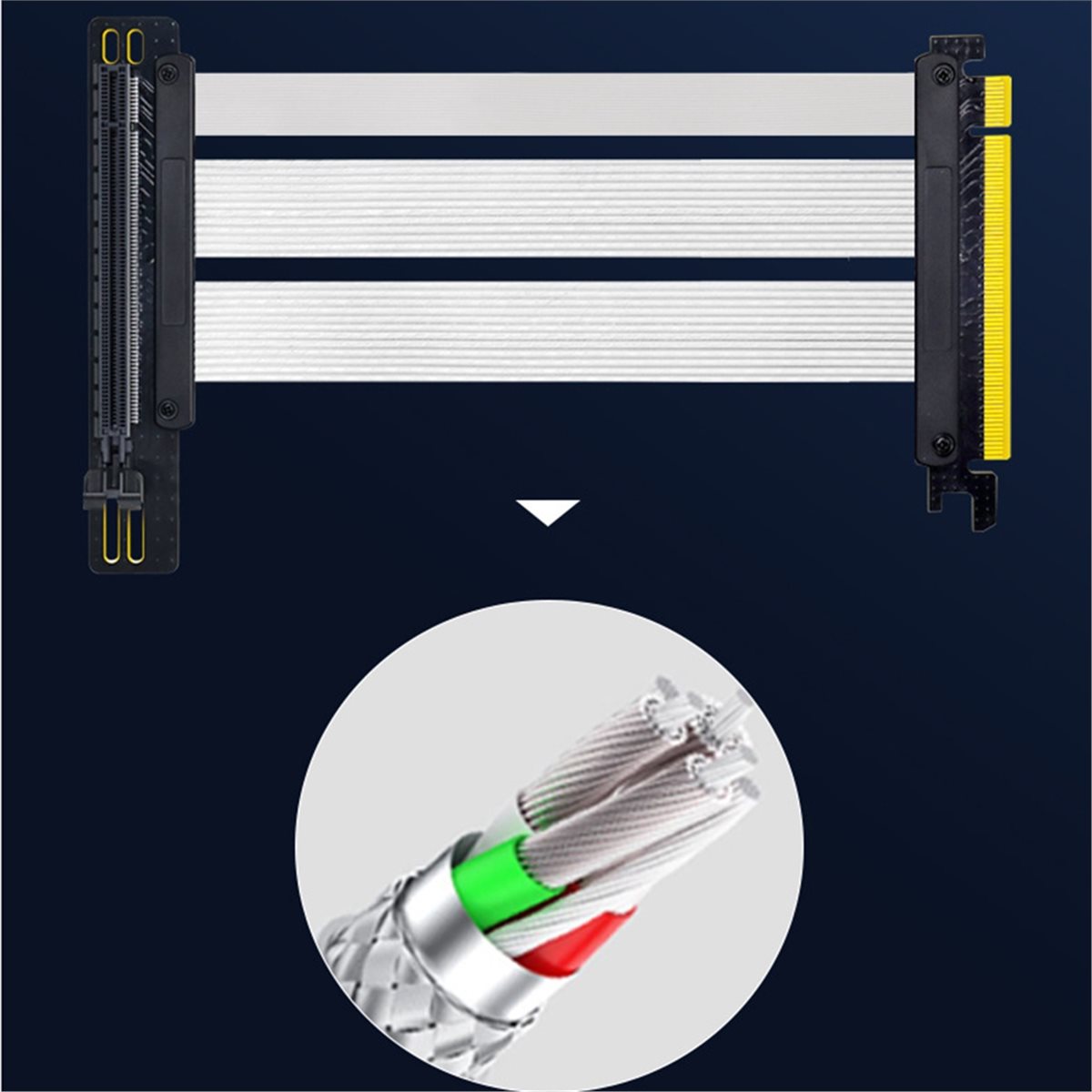 Pcie 5.0 Gpu Riser Cable - Kabel Riser HDL PCIe 5.0 X16