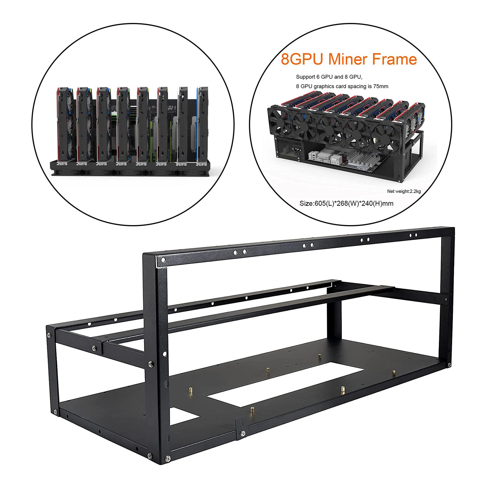 Gpu Mining Rig Frame 8 Gpu - Rak Frame Rig Penambangan GPU 6/8,