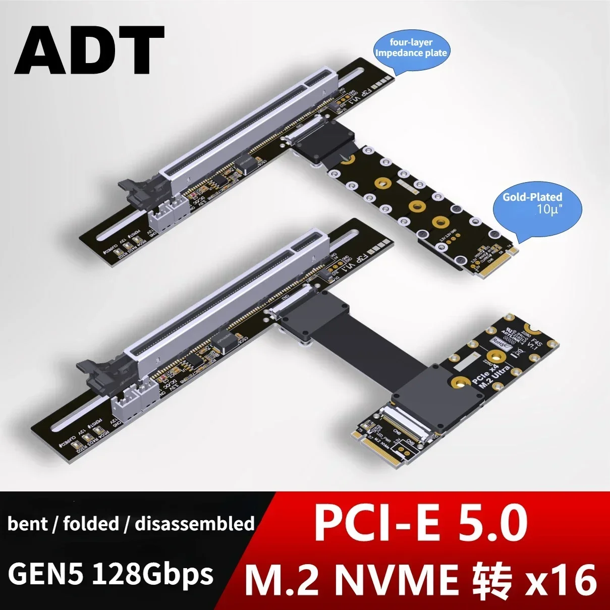 Pcie 5.0 Gpu Riser Cable - ADT-Link PCIe 5.0 M.2 NGFF NVMe