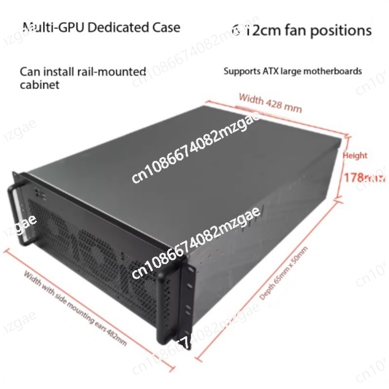 Server Gpu Chassis 4U - Sasis kartu grafis multi-4U untuk 6/8