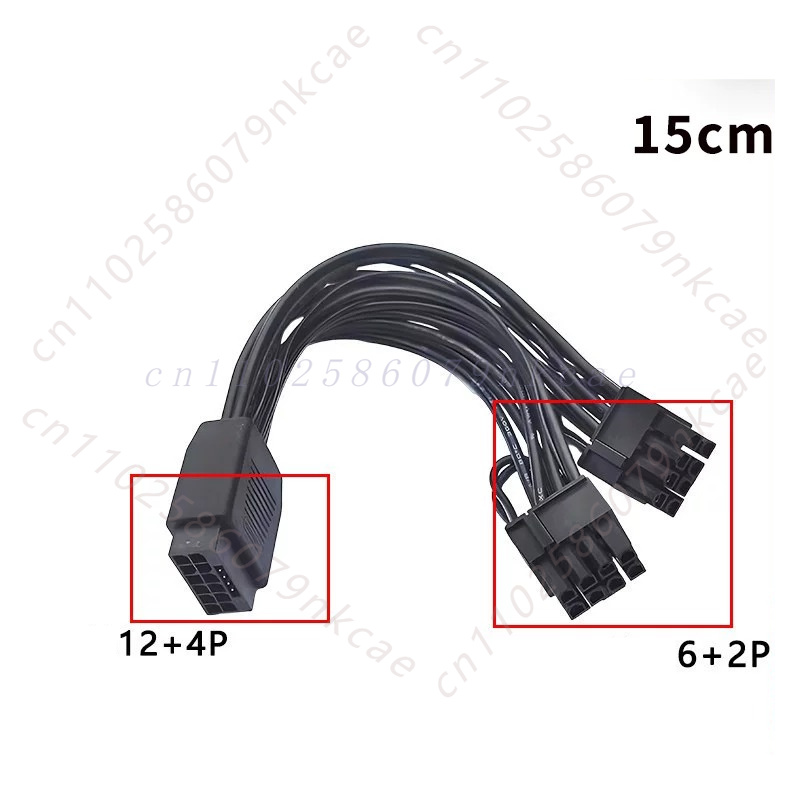 Dual 8Pin To 16Pin 12Vhpwr Cable - Kabel Daya GPU PCIe 12VHPWR 16Pin