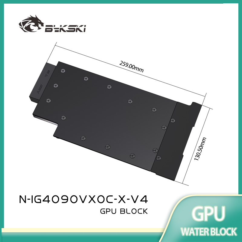Rtx 4090 Water Block - Blok GPU Bykski untuk Kartu Video