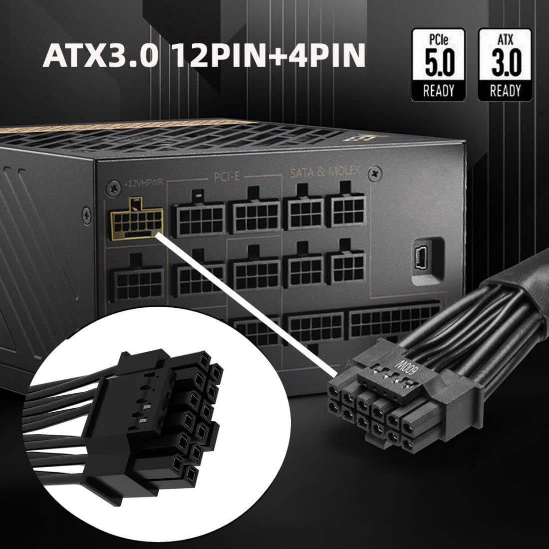 12VHPWR ATX3.0 PCI-E 5.0 Kabel - Dual 8Pin To 16Pin 12Vhpwr Cable ulasan dan harga
