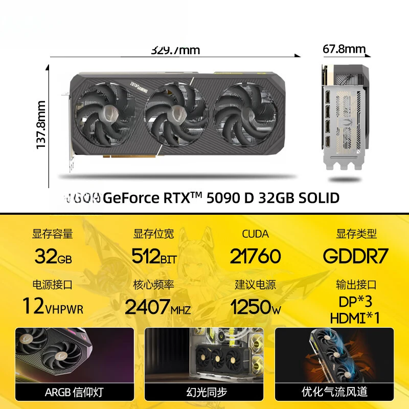 GeForce RTX 5090 D 32GB SOLID  - Rtx 5090 32Gb ulasan dan harga