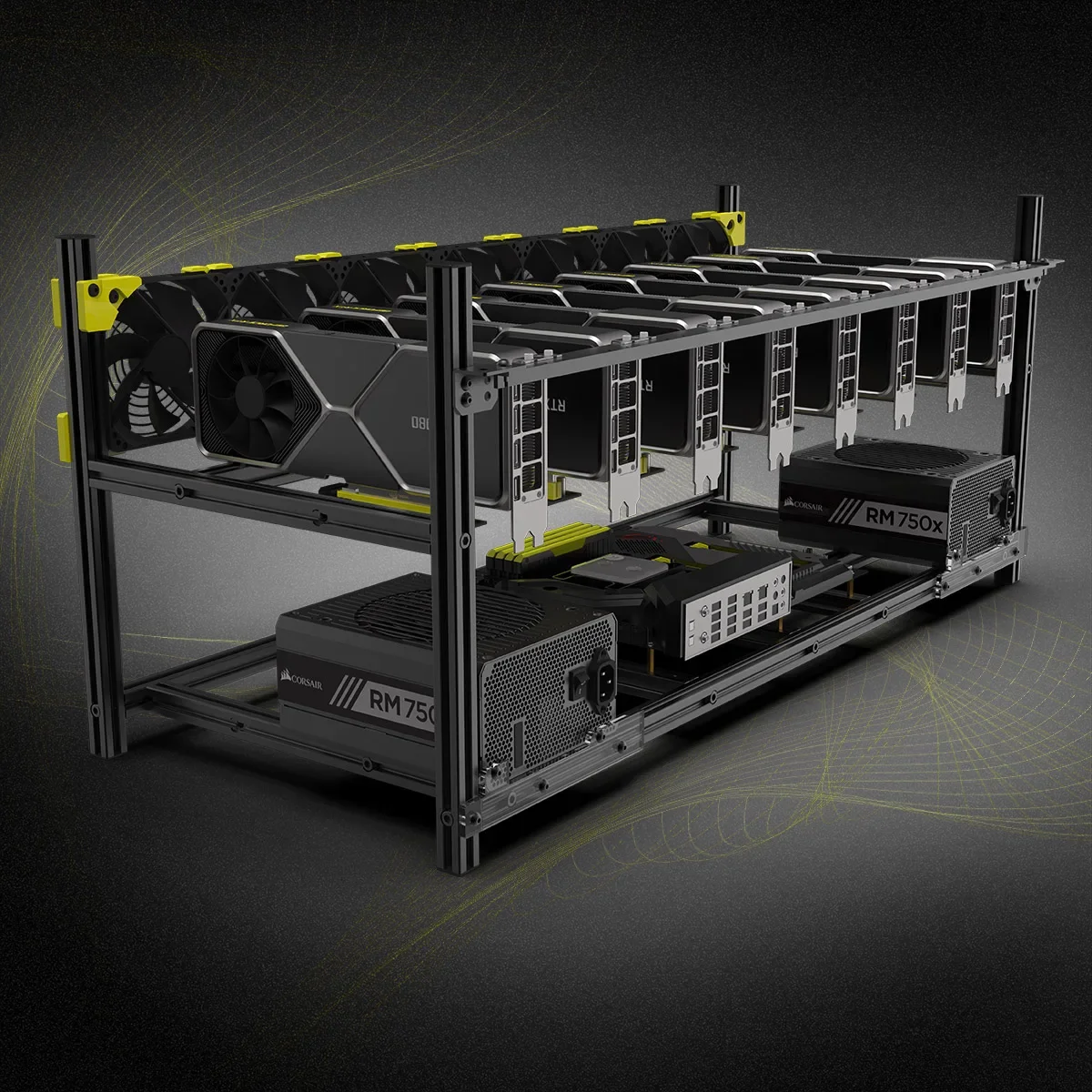 1pc 8 GPU Kartu Grafis Rangka  - Gpu Mining Rig Frame 8 Gpu ulasan dan harga