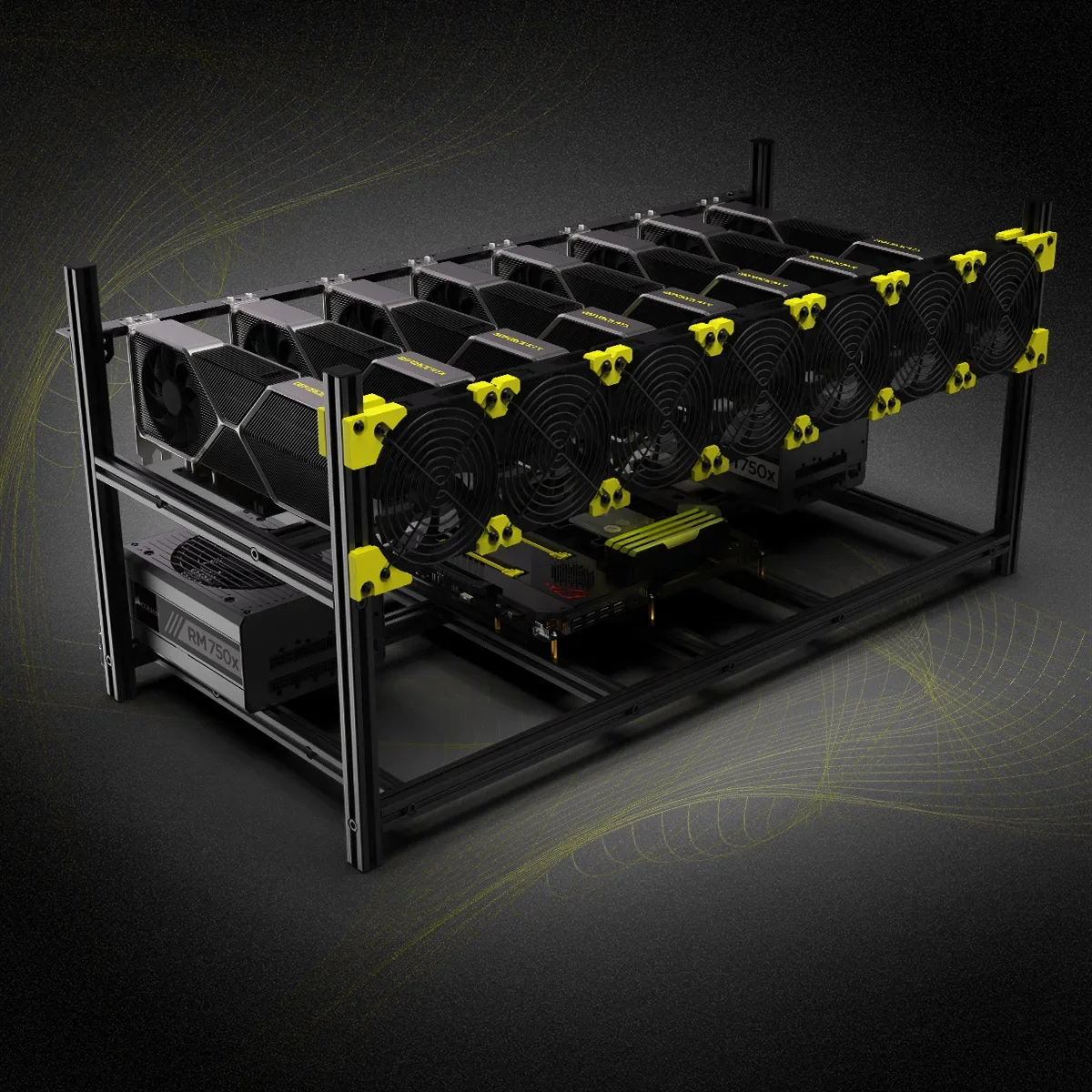1pc 8 GPU Kartu Grafis Rangka  - Gpu Mining Rig Frame 8 Gpu ulasan dan harga