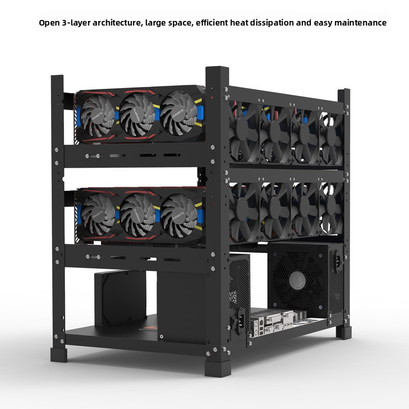 Casing GPU Open Frame Kustom D - Gpu Mining Rig Frame 8 Gpu ulasan dan harga